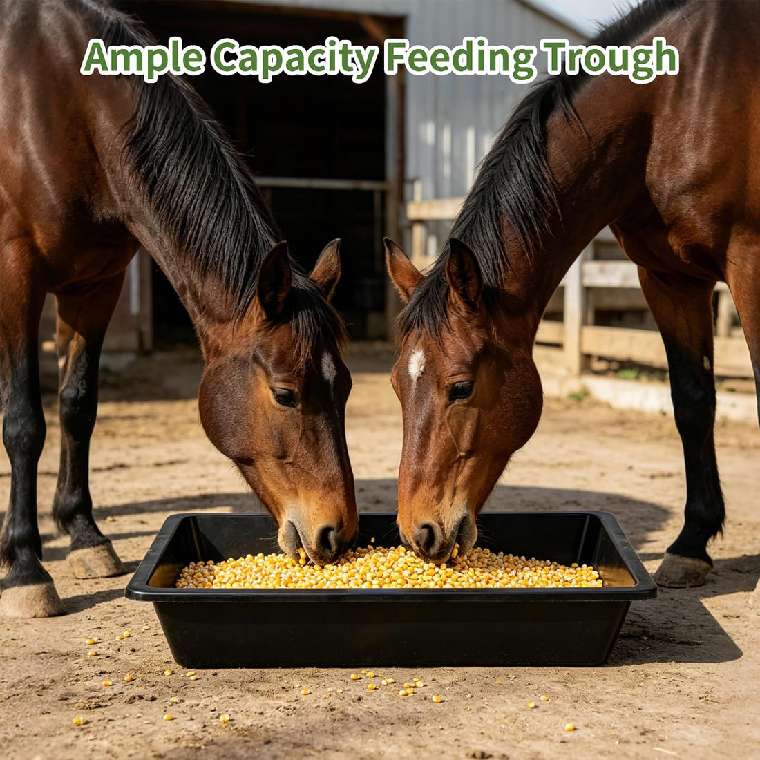 5 Pack Plastic Water Trough,18 Quart Large Livestock Feeder Trough