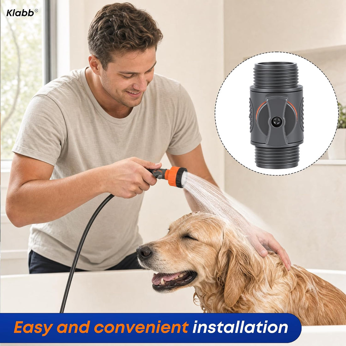 Pet Shower Sprayer Kit with 79 Inch PVC High Pressure Hose