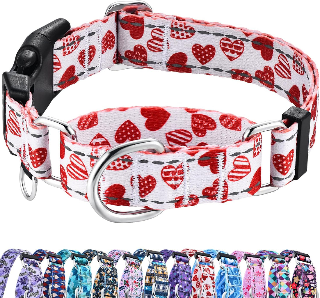 Reflective Martingale Collar for Dogs with Quick Release Buckle No