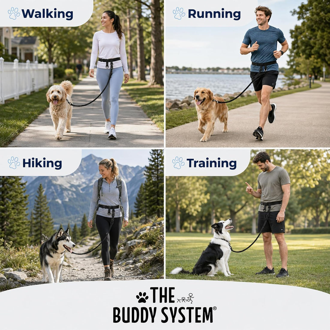 The Buddy System Adjustable Hands Free Dog Leash