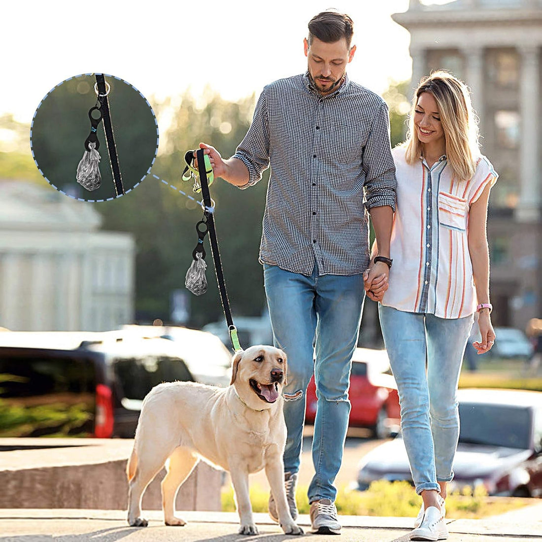 PuppyDoggy Dog Poop Bag Holder for Leash Waste Bag Carrier Dog Poop