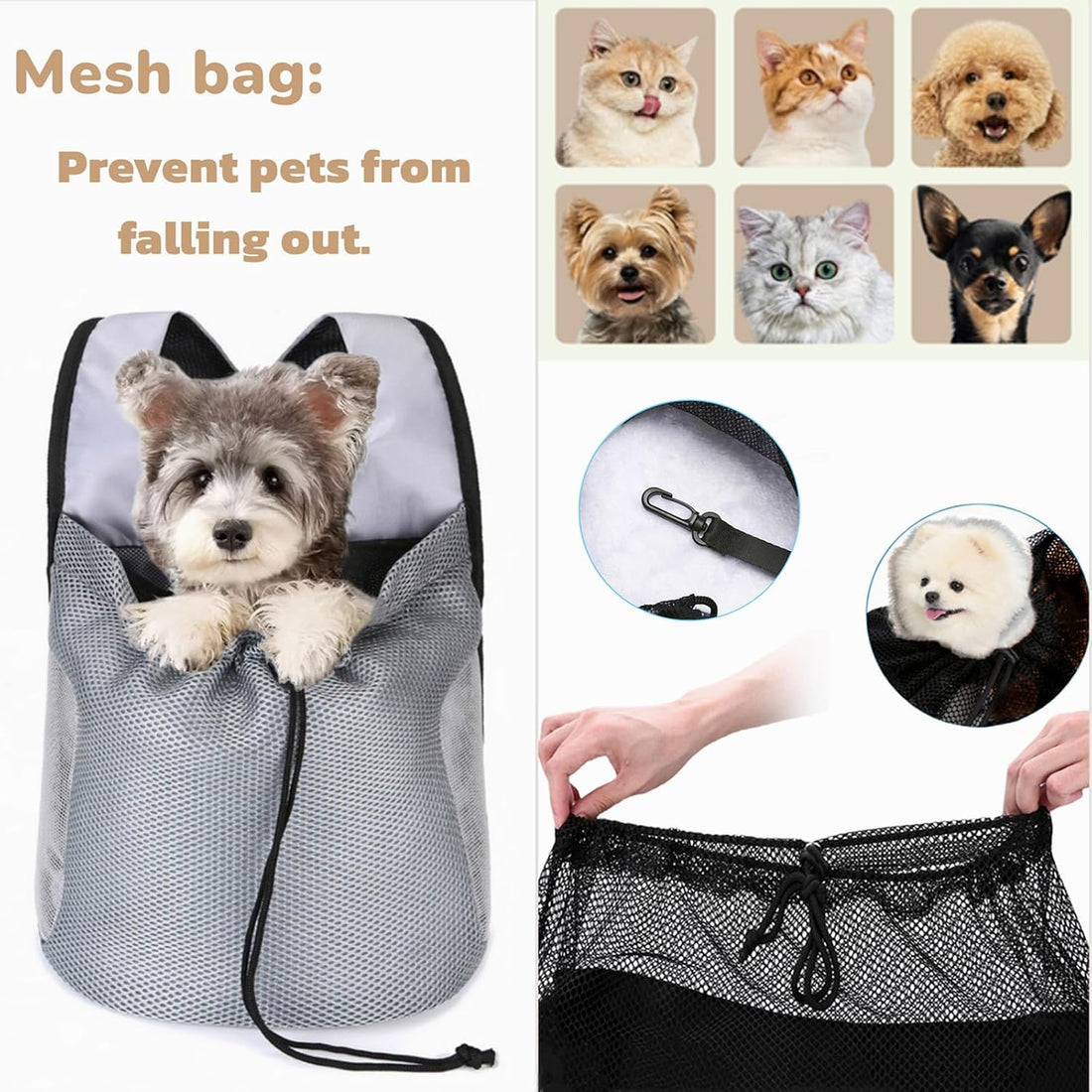 Small Dog Front Carrier Backpack,Lightweight Pet Carrier