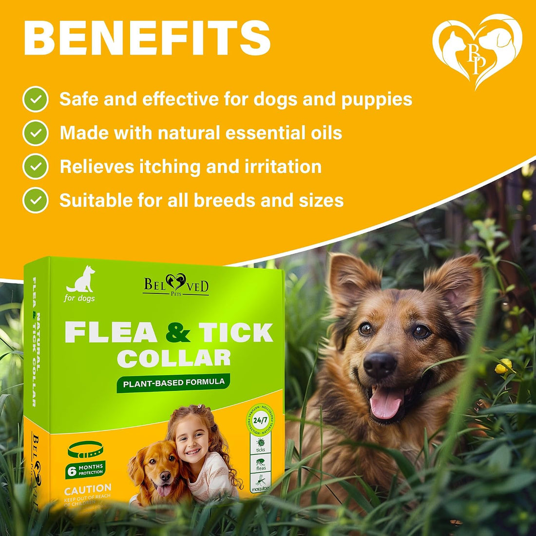 Natural Flea & Tick Collar for Dogs