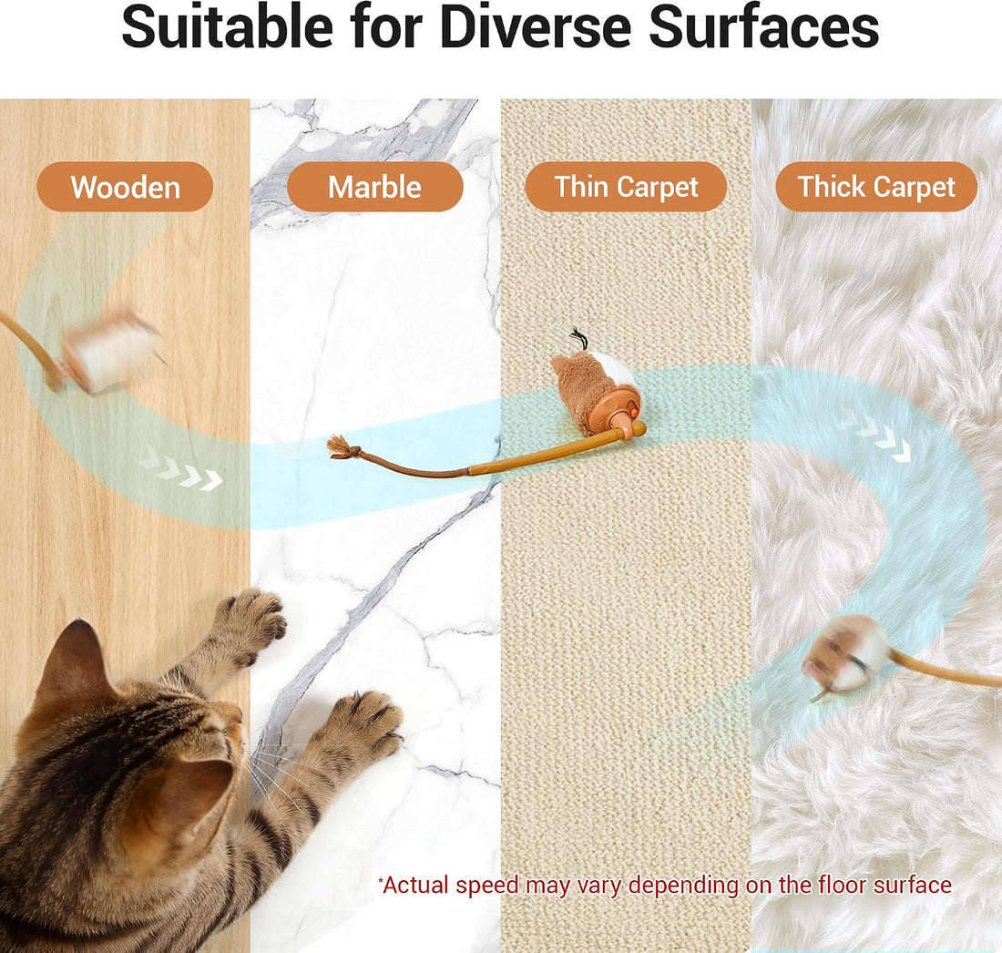 Potaroma Interactive Cat Toy Rechargeable Motion Activated Rolling