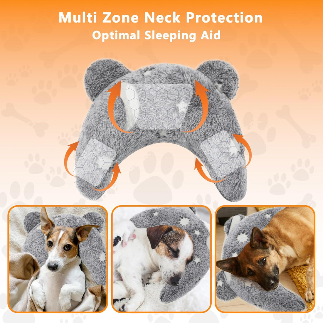 Pet Calming Pillow for Dogs, Soft U-Shaped Pillow Glow in the Dark
