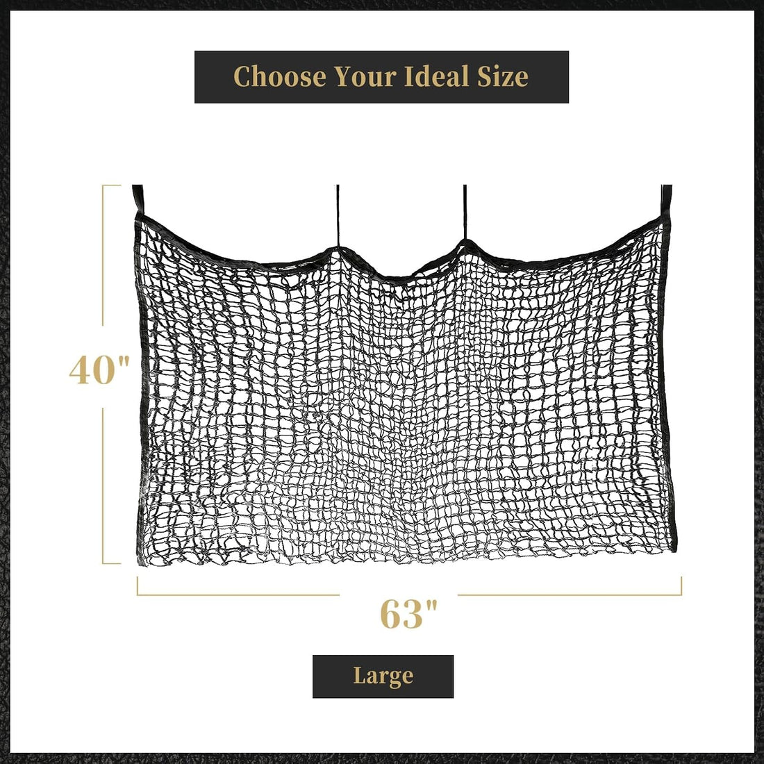 Bloomoak Ultra Slow Feed Hay Net with 4 Carabiner Clips