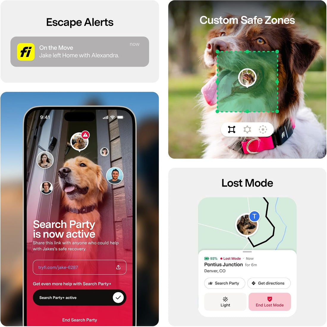 Fi Series 3+ GPS Dog Collar & Tracker, Membership Required, Gray L