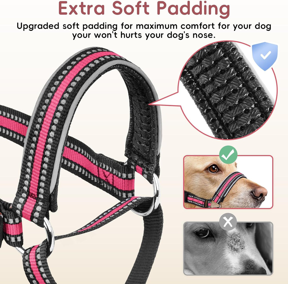 BARKLESS Soft Dog Head Collar for Large Medium Dog