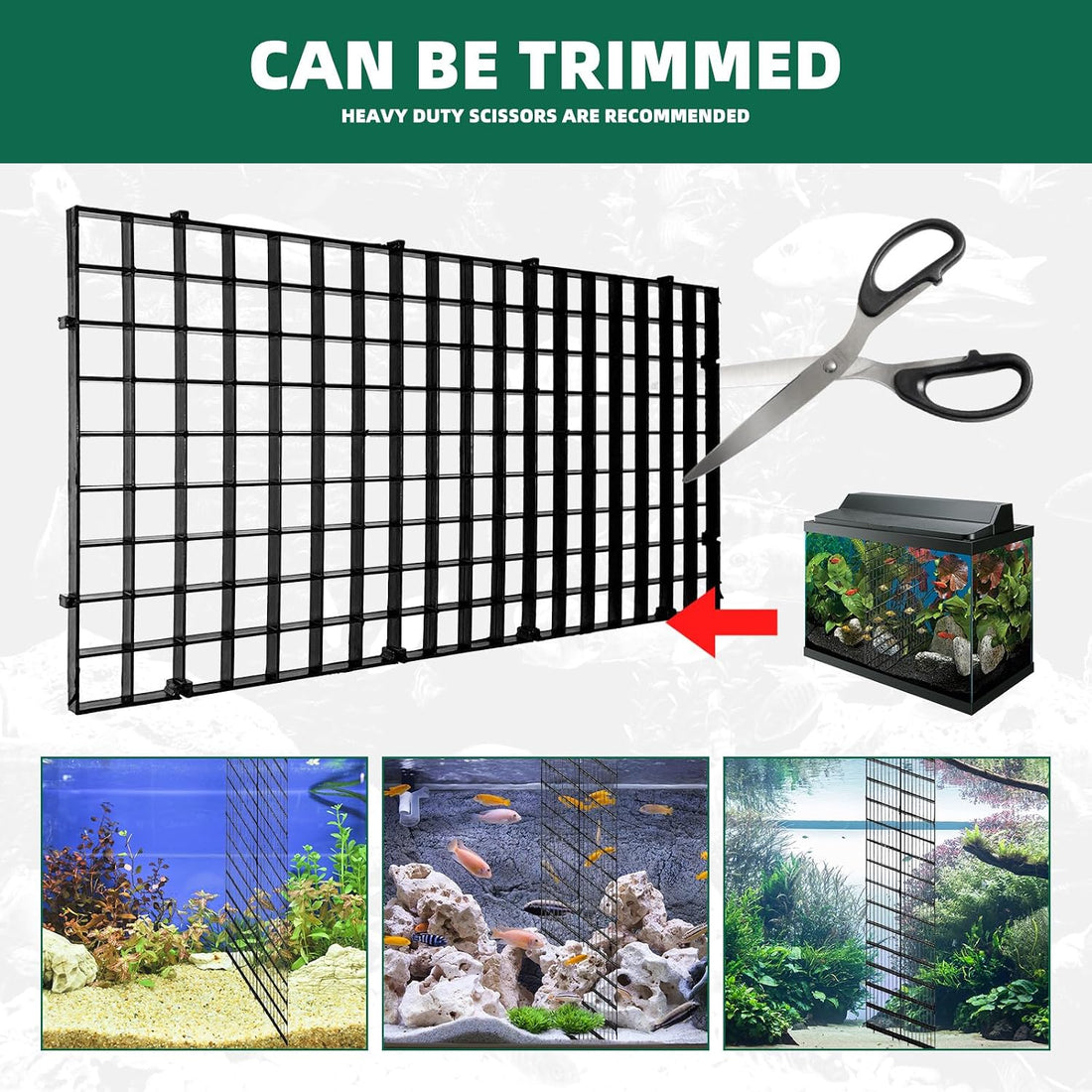 soujkooy 8Pcs Fish Tank Divider, Plastic Aquarium Egg Crate Grid
