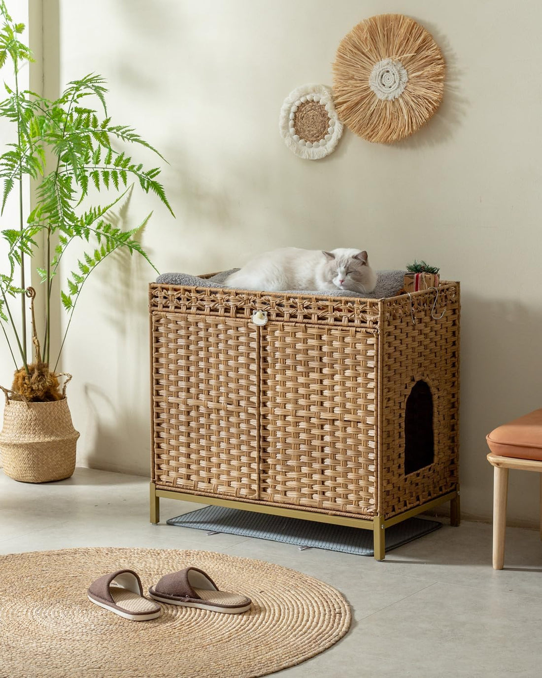 SETVSON Cat Litter Box Enclosure Furniture