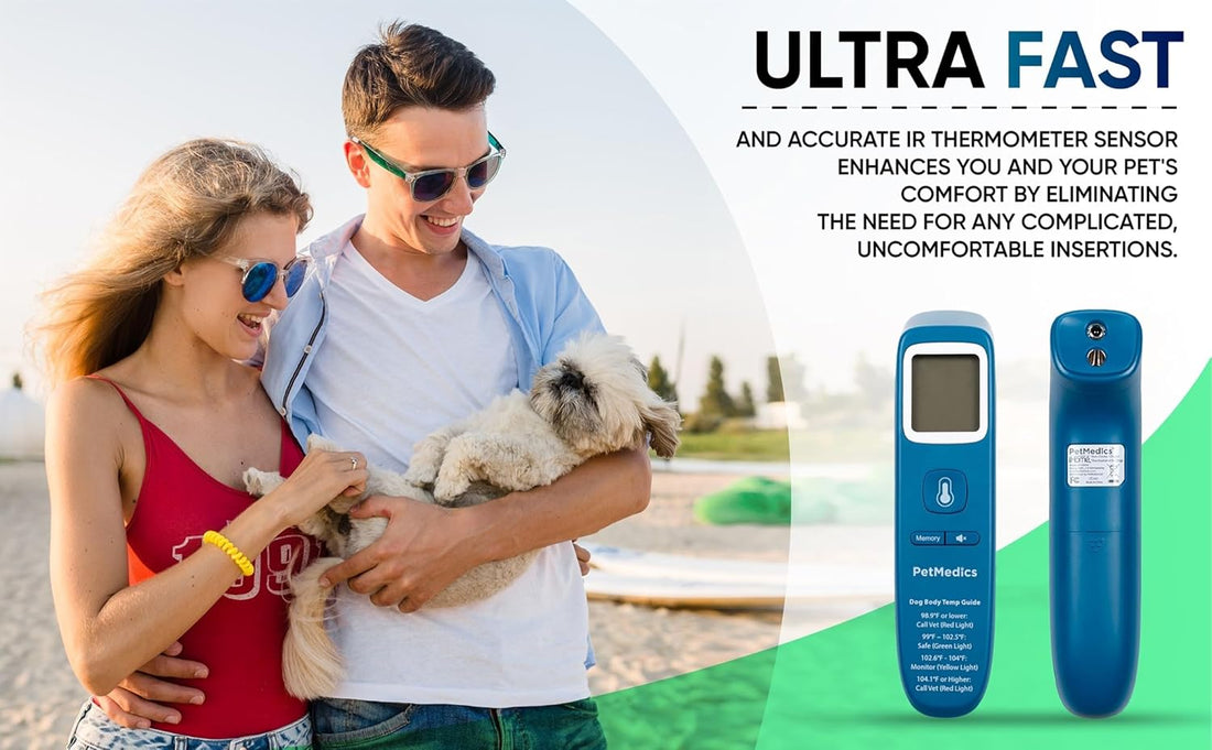 PetMedics by iHome Dog Thermometer for Pets Ear or Belly No Contact