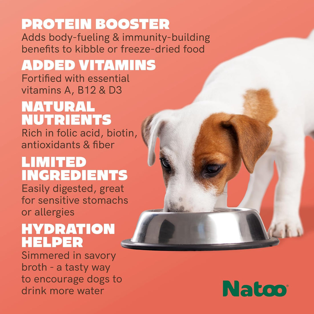 NATOO Dog Food Topper, Salmon with Brown Rice, 3 oz, Case of 20