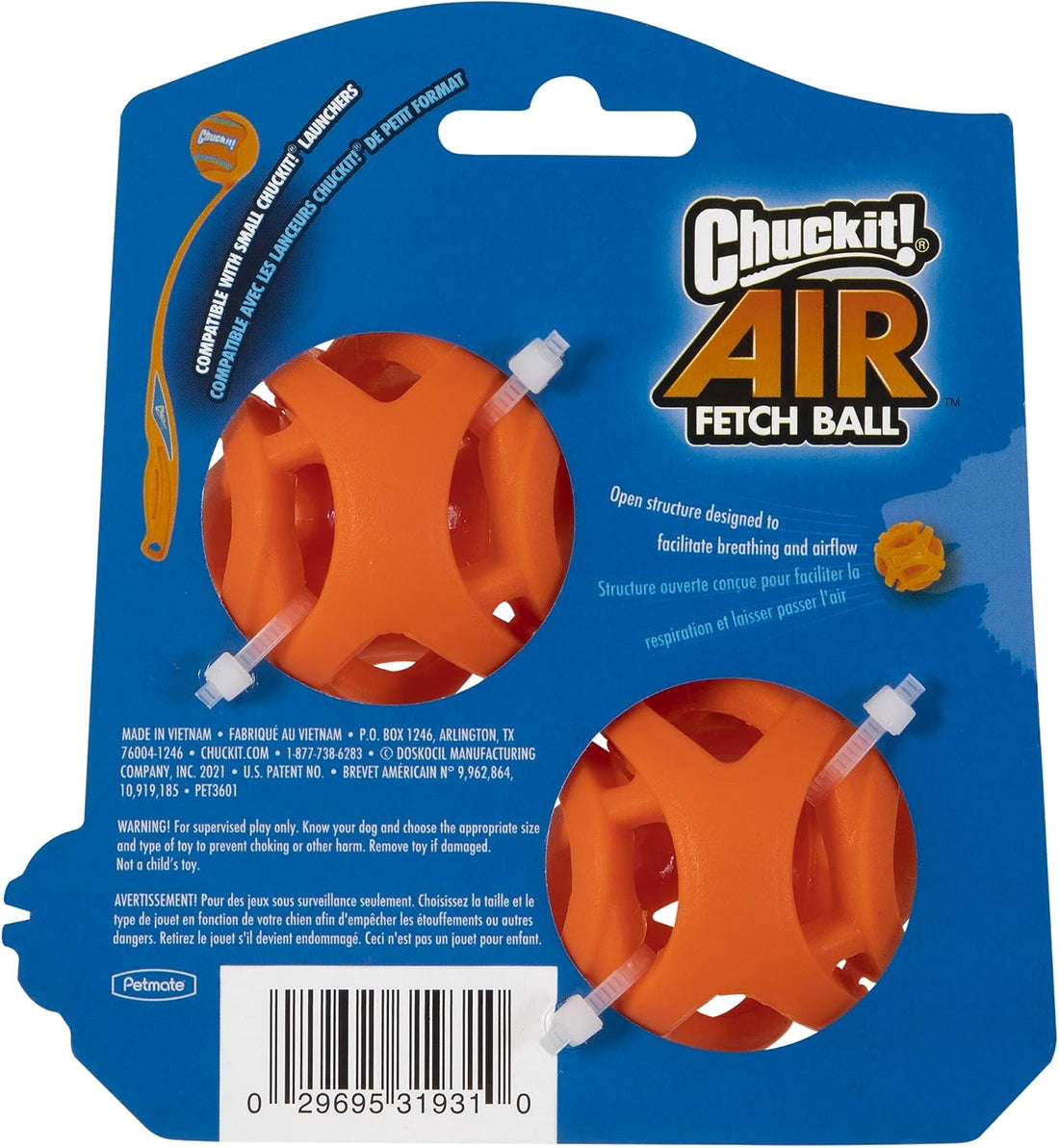 Chuckit! Air Fetch Ball Dog Toy (Small) Sport 14S Dog Ball Launcher
