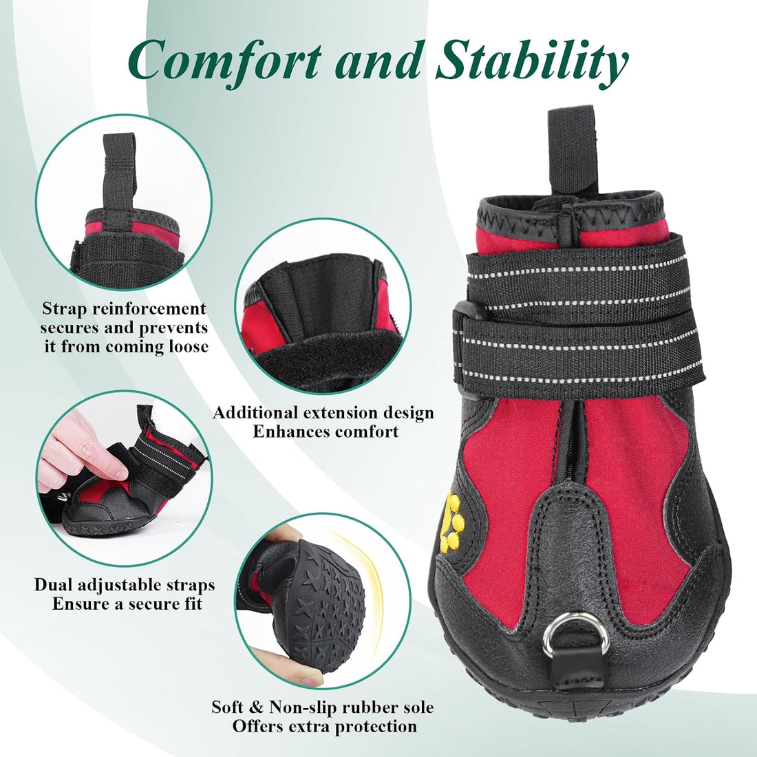 Strap-On Drop Foot Brace (No Knuckling Boot Brace) for Dogs, M