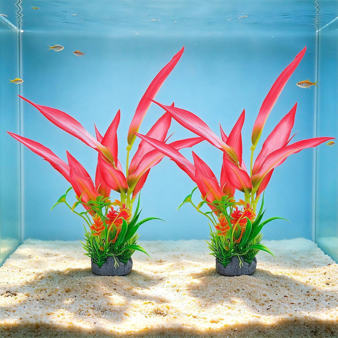 Silk Aquarium Plants 2 Pcs 8 Inches