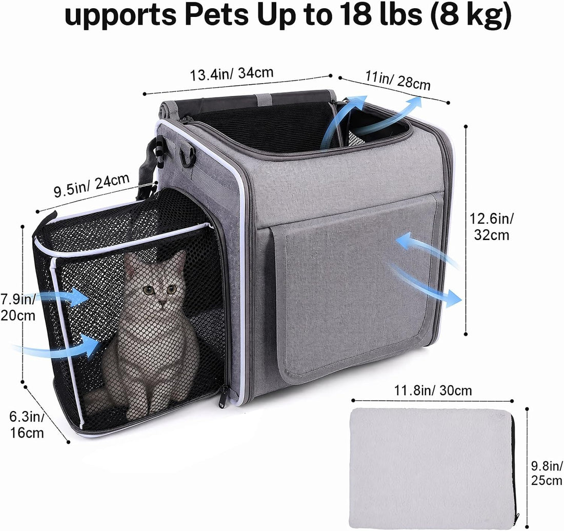 Dog Bike Basket 3-in-1, Foldable Handlebar Pet Carrier for Small Pets