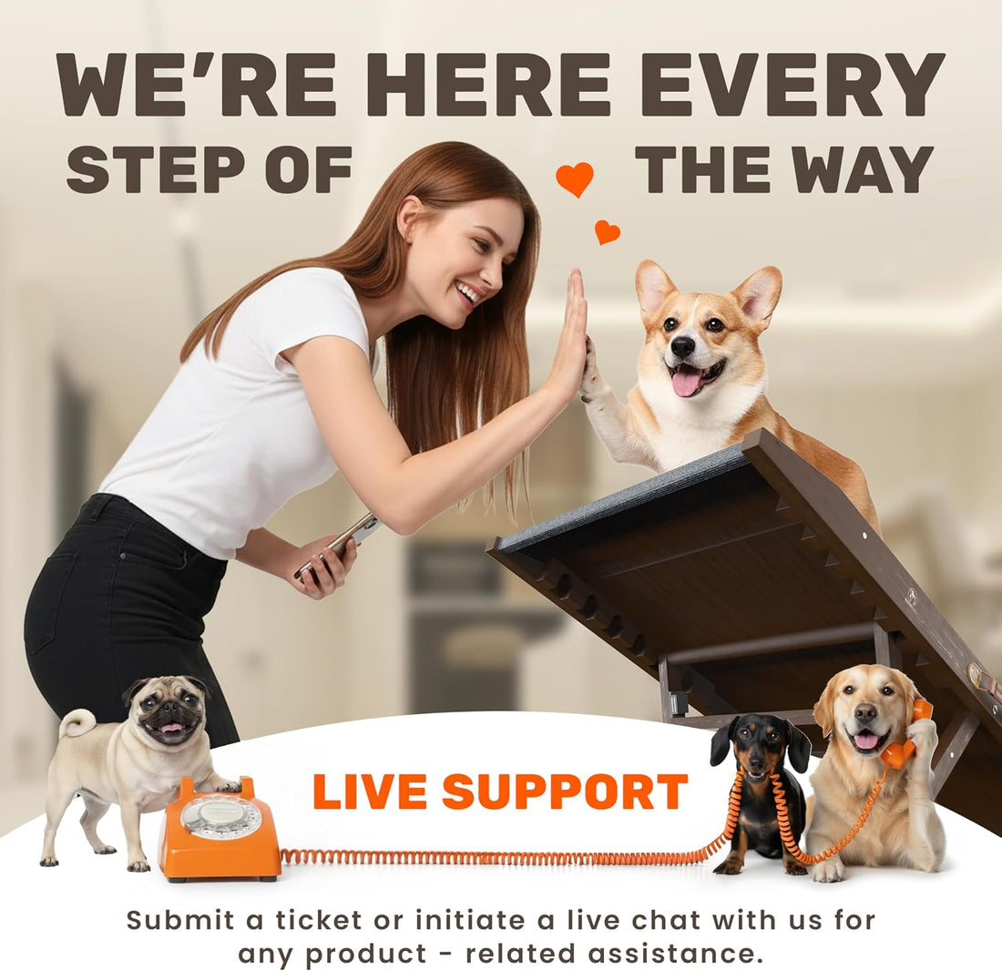Foldable Dog Ramp for Couch - Portable Dog Ramps for Bed