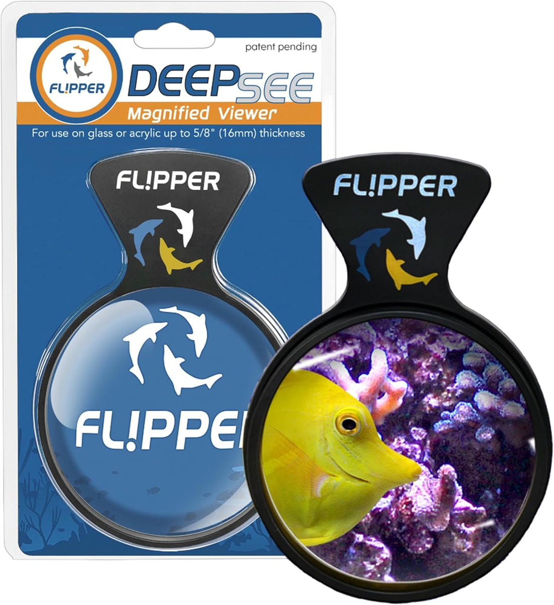 Flipper Aquarium Magnifying Glass, DeepSee Magnetic Viewer. 4"