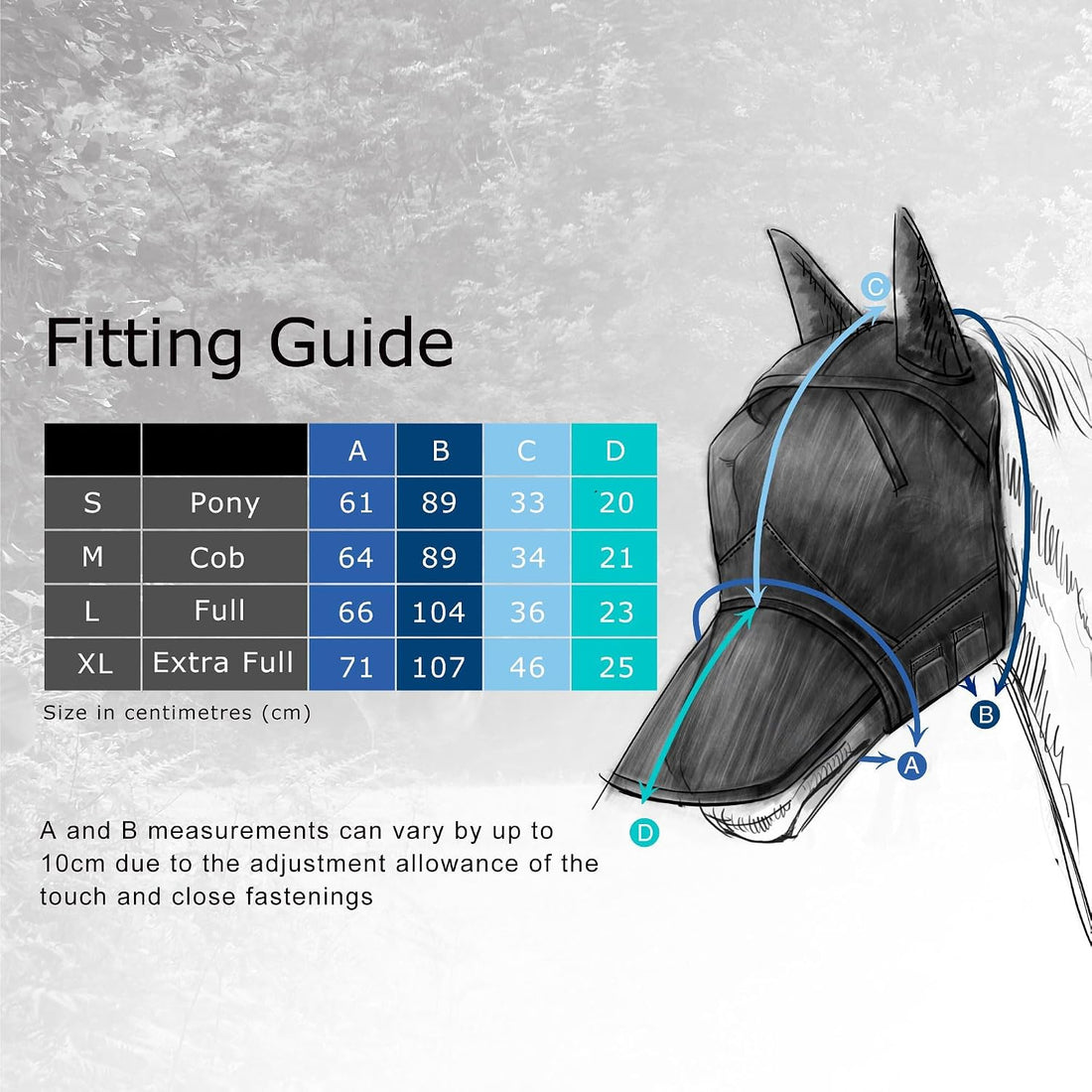 Harrison Howard CareMaster Horse Fly Mask Large Eye Space Standard