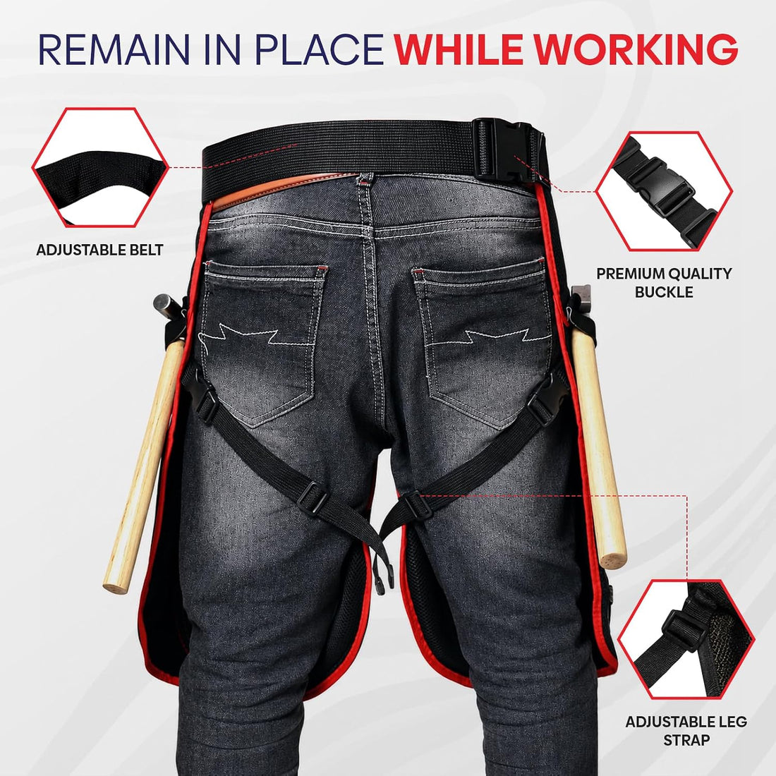 Equine Care Women's Leather Farrier Apron Chaps with Canvas, 23in