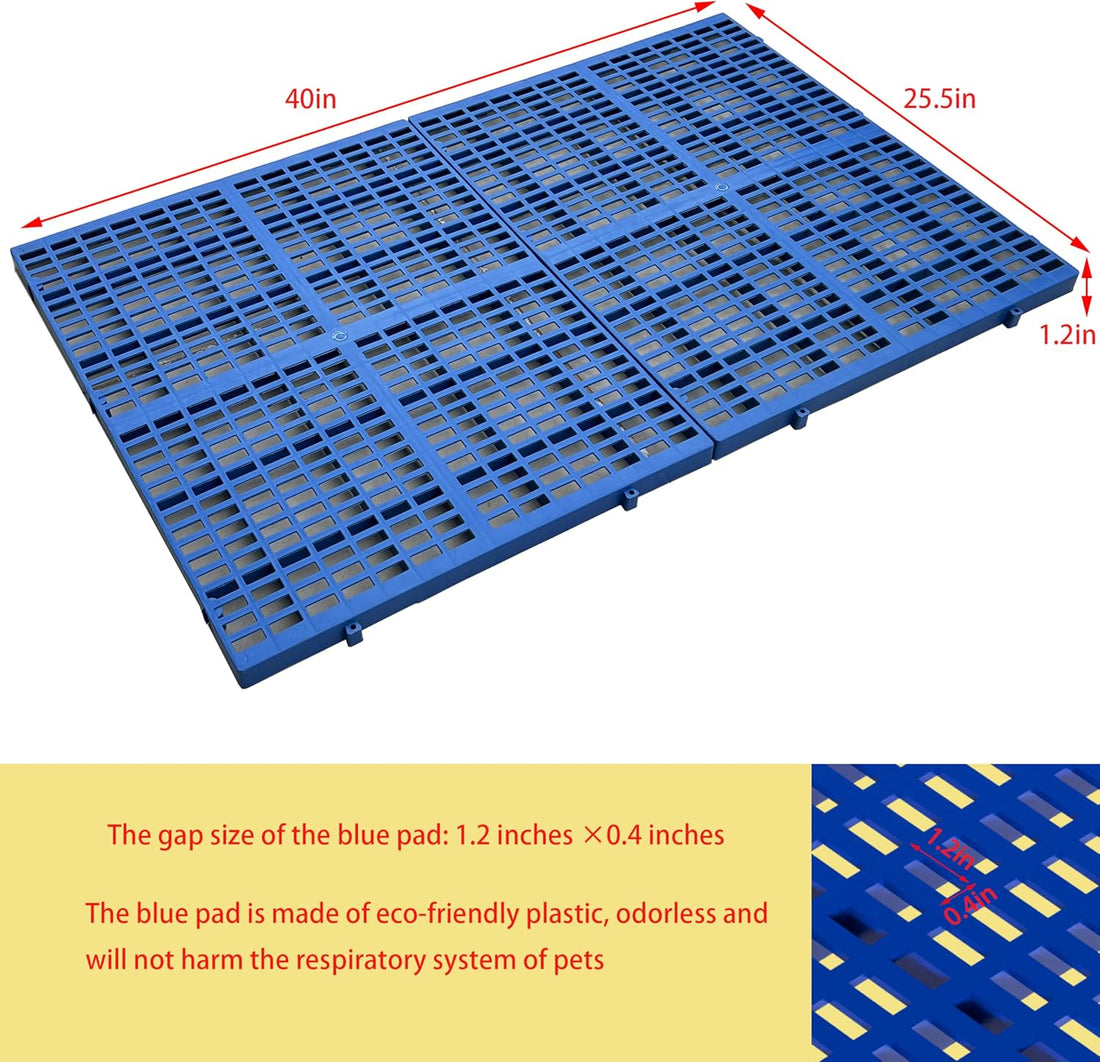 Dog Crate Floor Fence, Blue, 37in