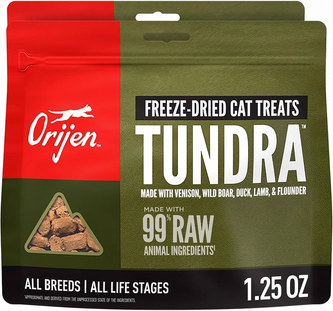 ORIJEN Tundra Freeze Dried Cat Treats, Grain Free Treats for Cats