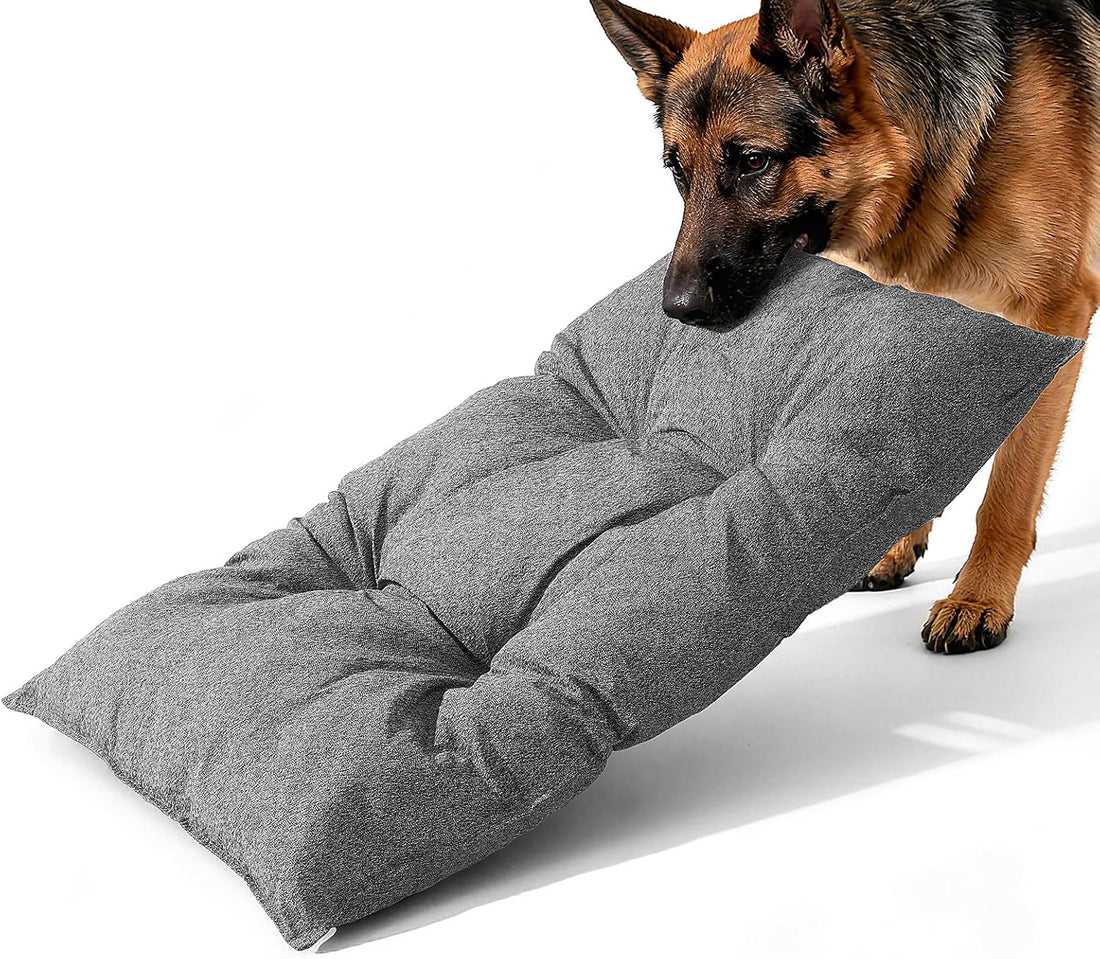 Veehoo Indestructible Dog Bed for Crate, Chew Proof Dog Pad, 35"x22"