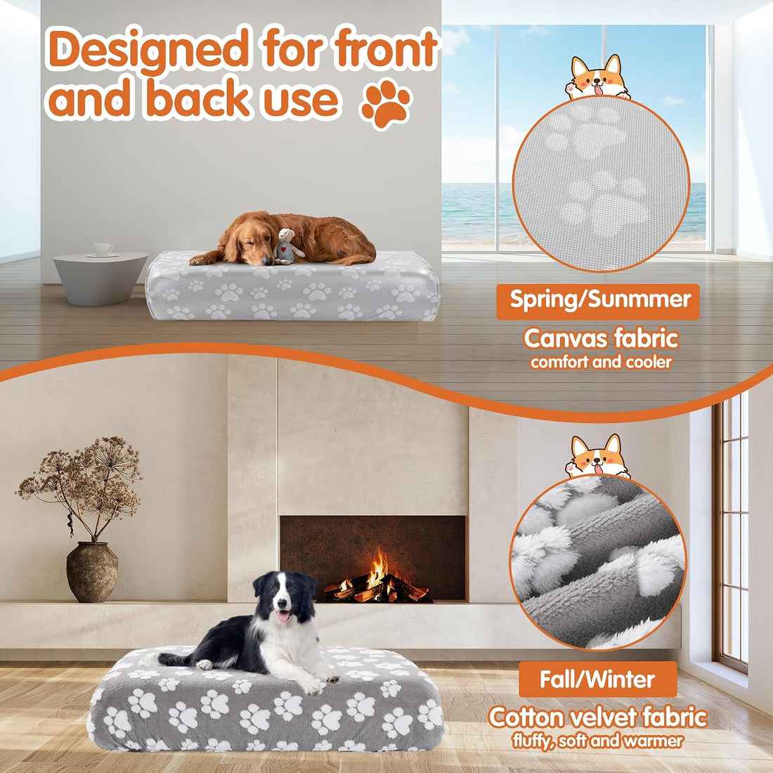 BALAPET Washable Dog Bed Cover 100% Waterproof