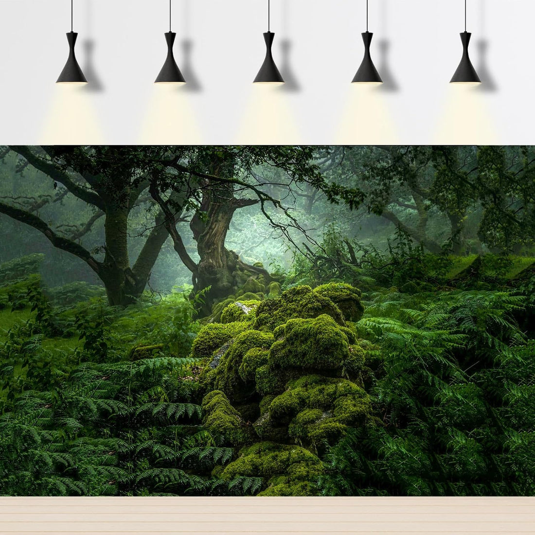 Forest Aquarium Background Dense Woods Moss Natural Landscape Reptile
