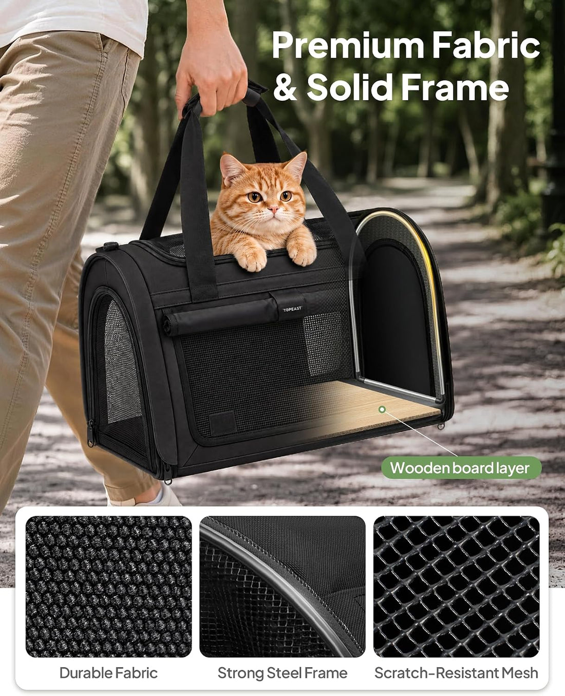 Backpackable Cat Carrier 17"x11"x11"