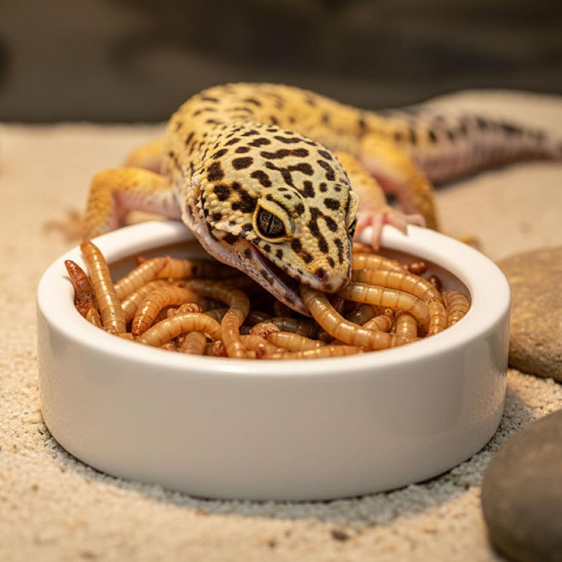 Escape-Proof Reptile Food Dish Bowl