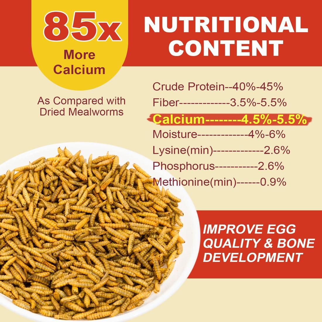 GOLDWORMS 10LB Dried Black Soldier Fly Larvae