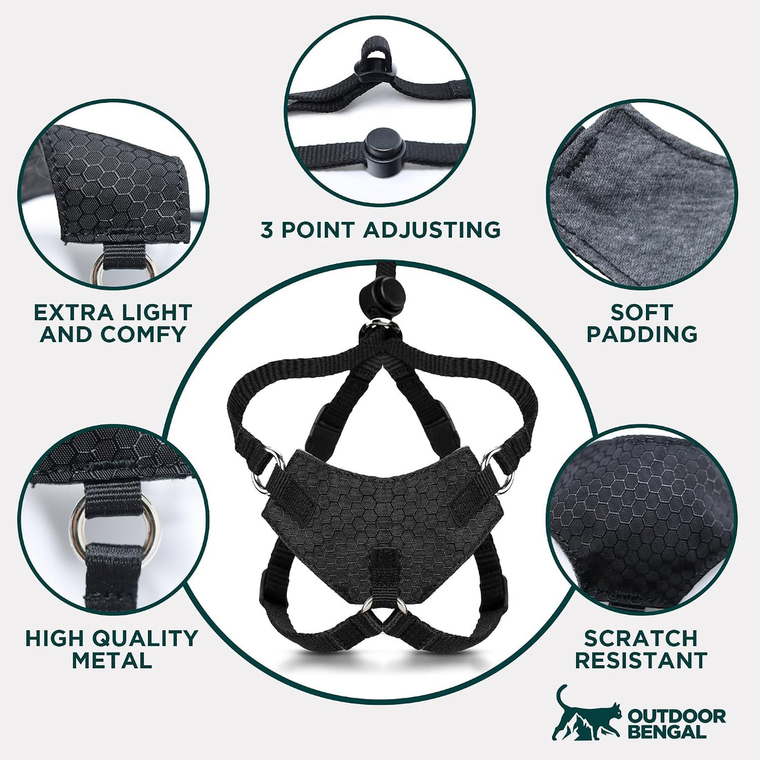 OutdoorBengal Houdini™ Escape Proof Cat Harness and Leash