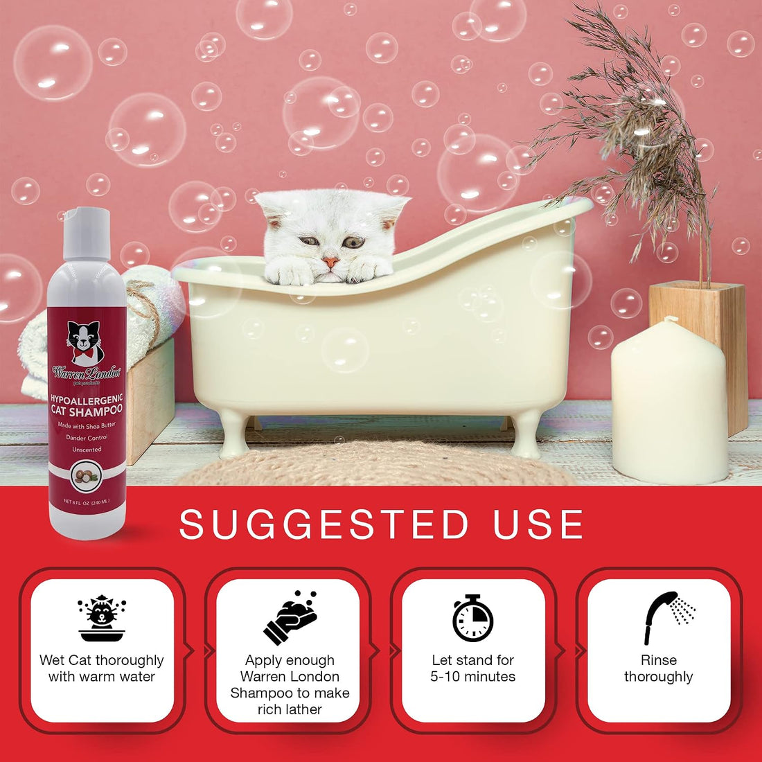 Warren London Hypoallergenic Cat Shampoo + Conditioner