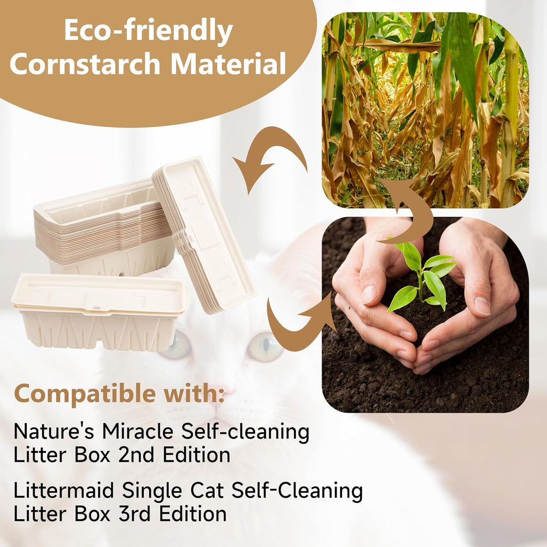LUVCOSY 30 PCs Disposable Waste Receptacles with Charcoal Bags