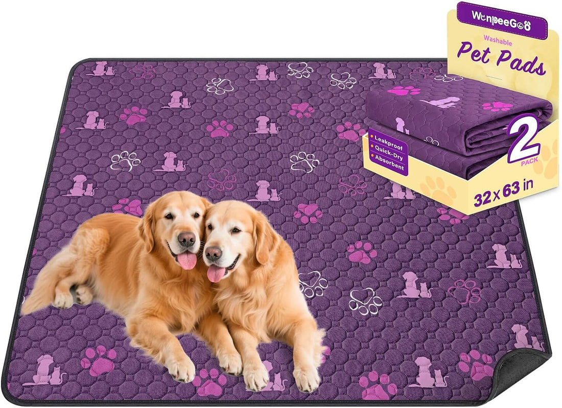 WanpeeGoo Washable Pee Pads for Dogs, Waterproof, 18 x 24 in, 4 Pack