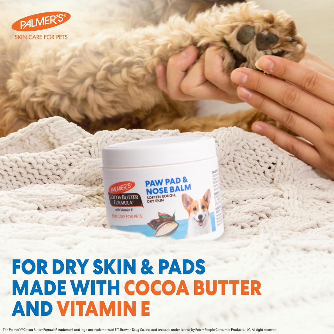 Palmers for Pets Cocoa Butter Paw Pad and Nose Balm for Dogs