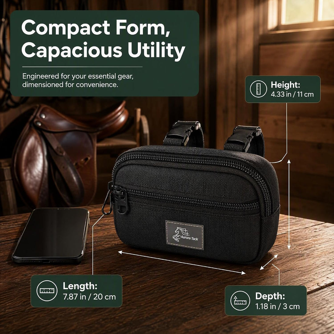 Saddle Bags for Horses, Saddle Horn Bag, Pommel Bag for Western Saddle