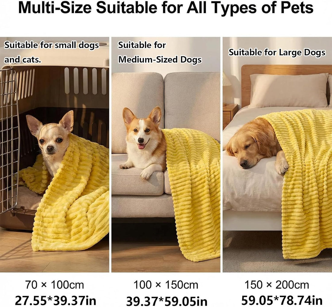 Yellow Dog Blanket, Emotional Support Blanket Yellow