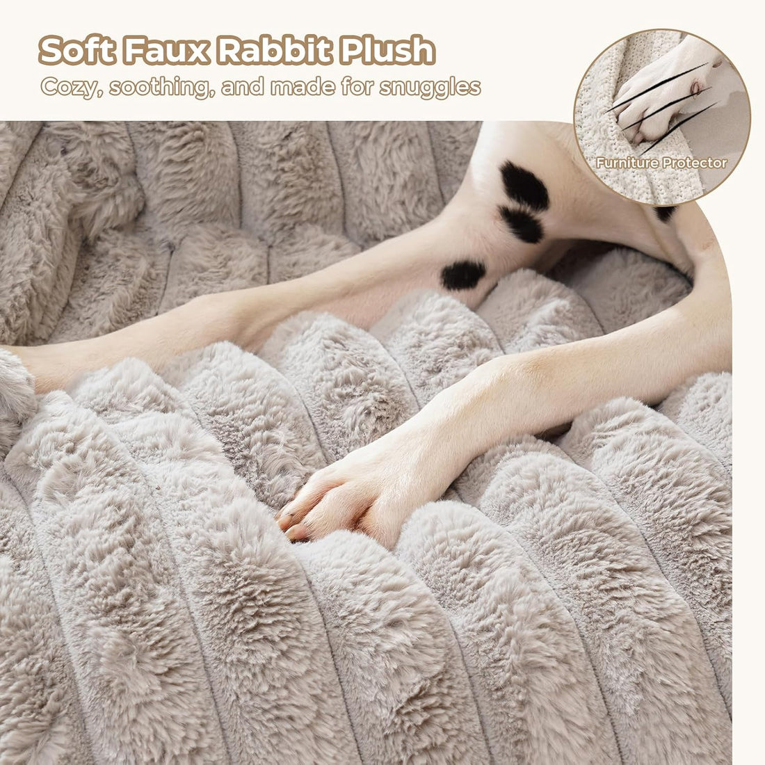 Avont Dog Bed Mat for Couch, Warm Fluffy Calming Sofa Topper
