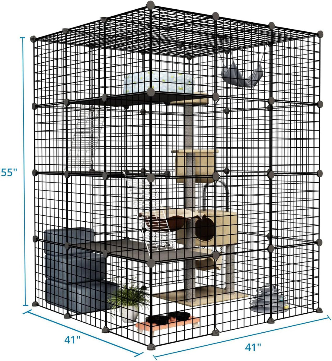 Oneluck 55 Inch Catio Outdoor Cat Enclosure with Super Large Enter