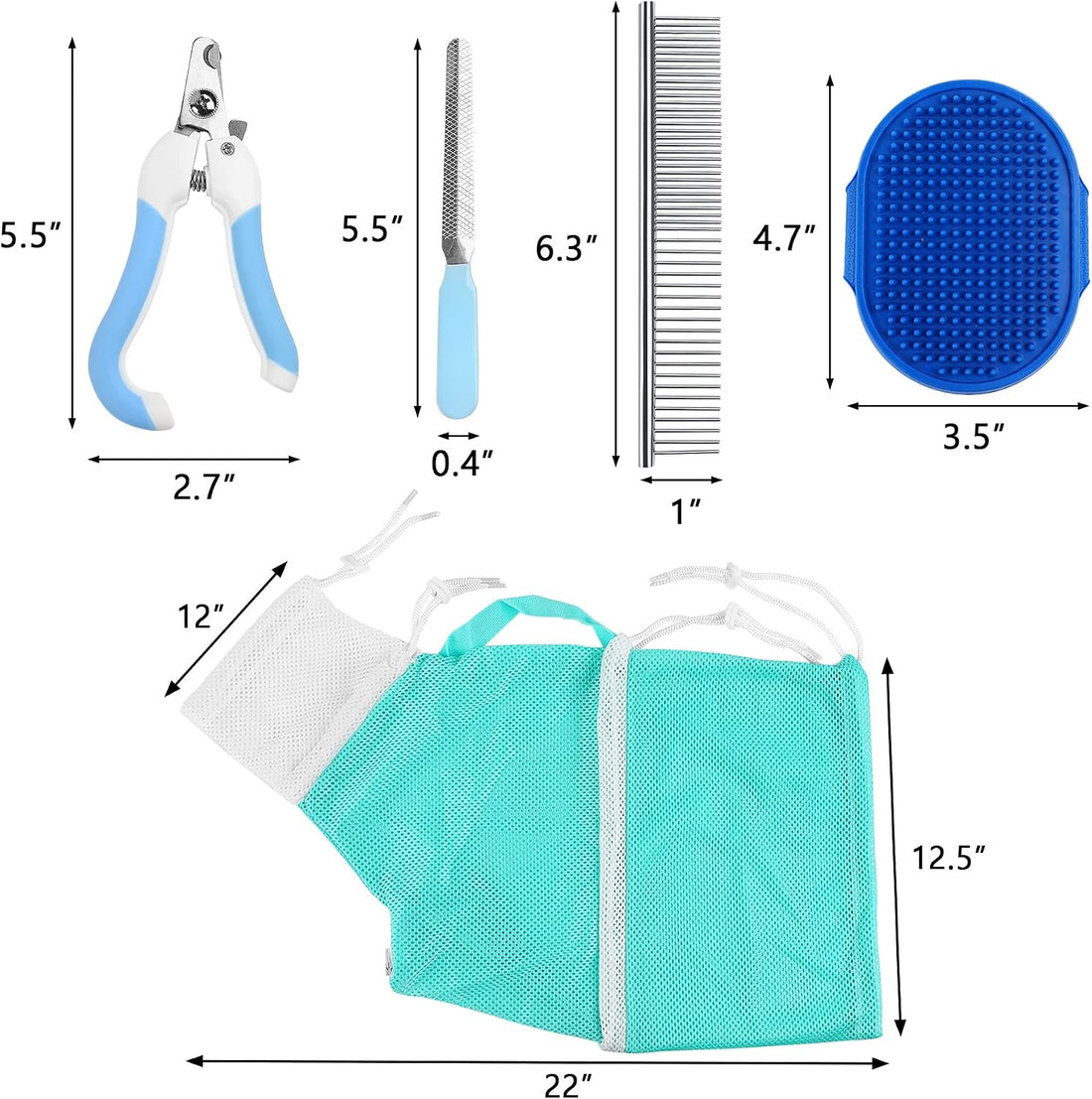 JULMELON 10 PCS Cat Washing Bag for Bath Shower Adjustable Net