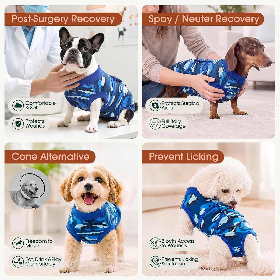 Kuoser Recovery Suit for Dogs Cats