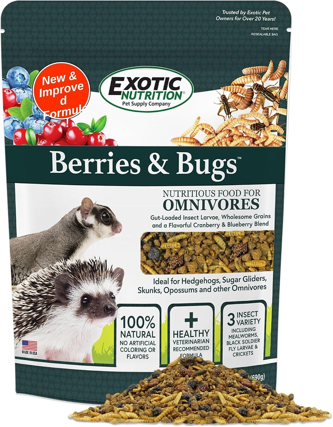 Berries & Bugs 3 lb. - All Natural High Protein High Fiber