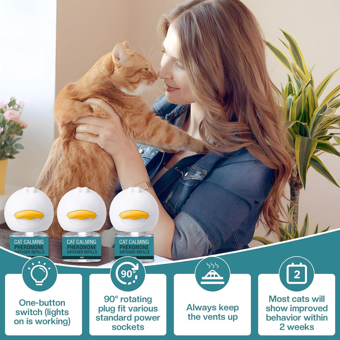Cat Calming Diffuser 6 in 1 Multicat Calming Pheromones Diffusers