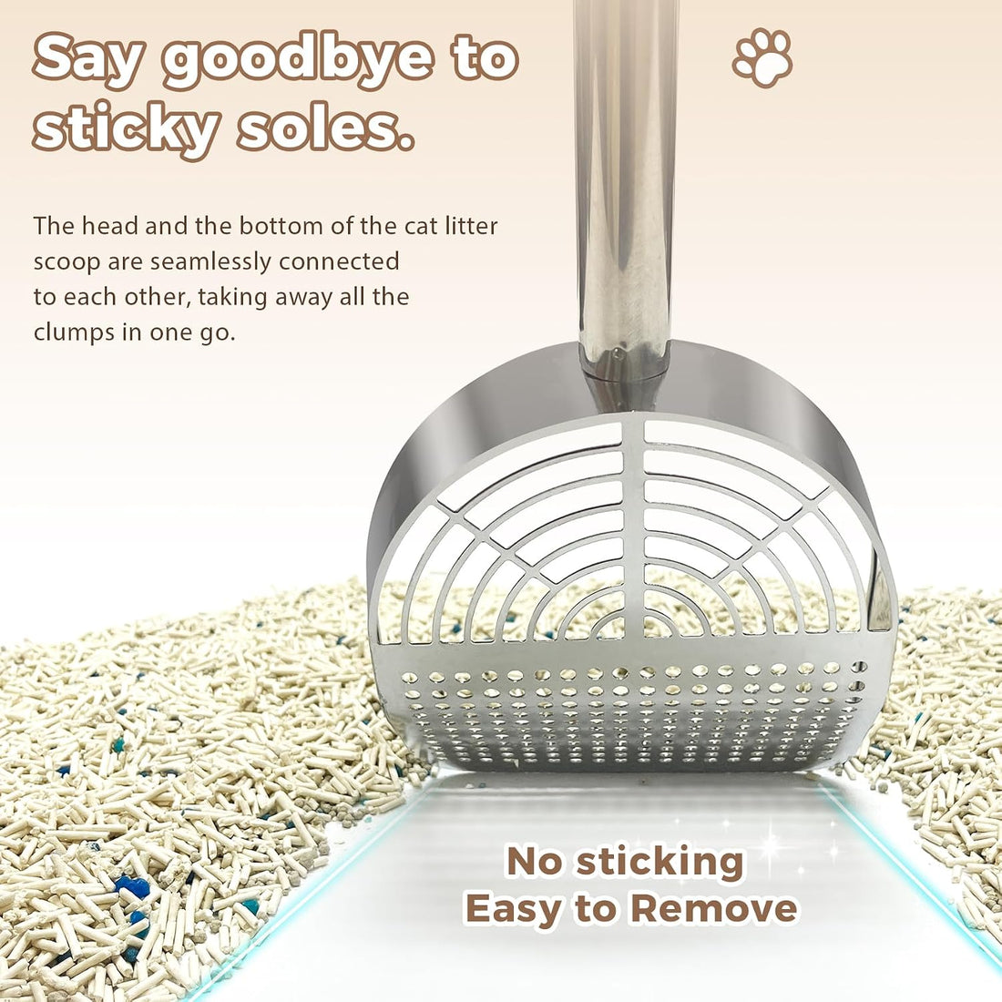 Cat Litter Scoop Deep Shovel,Detachable Long Handle Litter