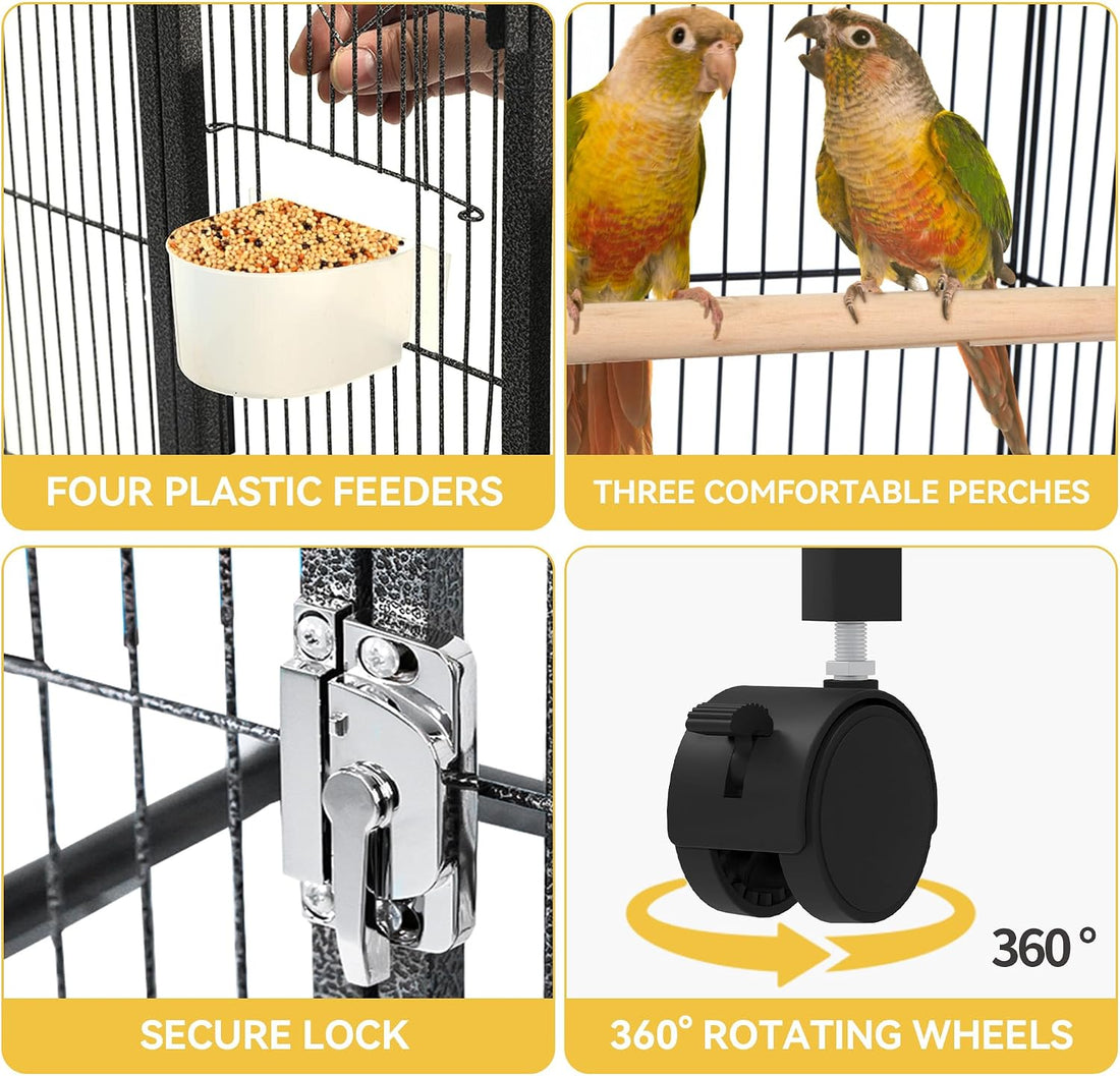 DWVO 41-inch Metal Bird Cage
