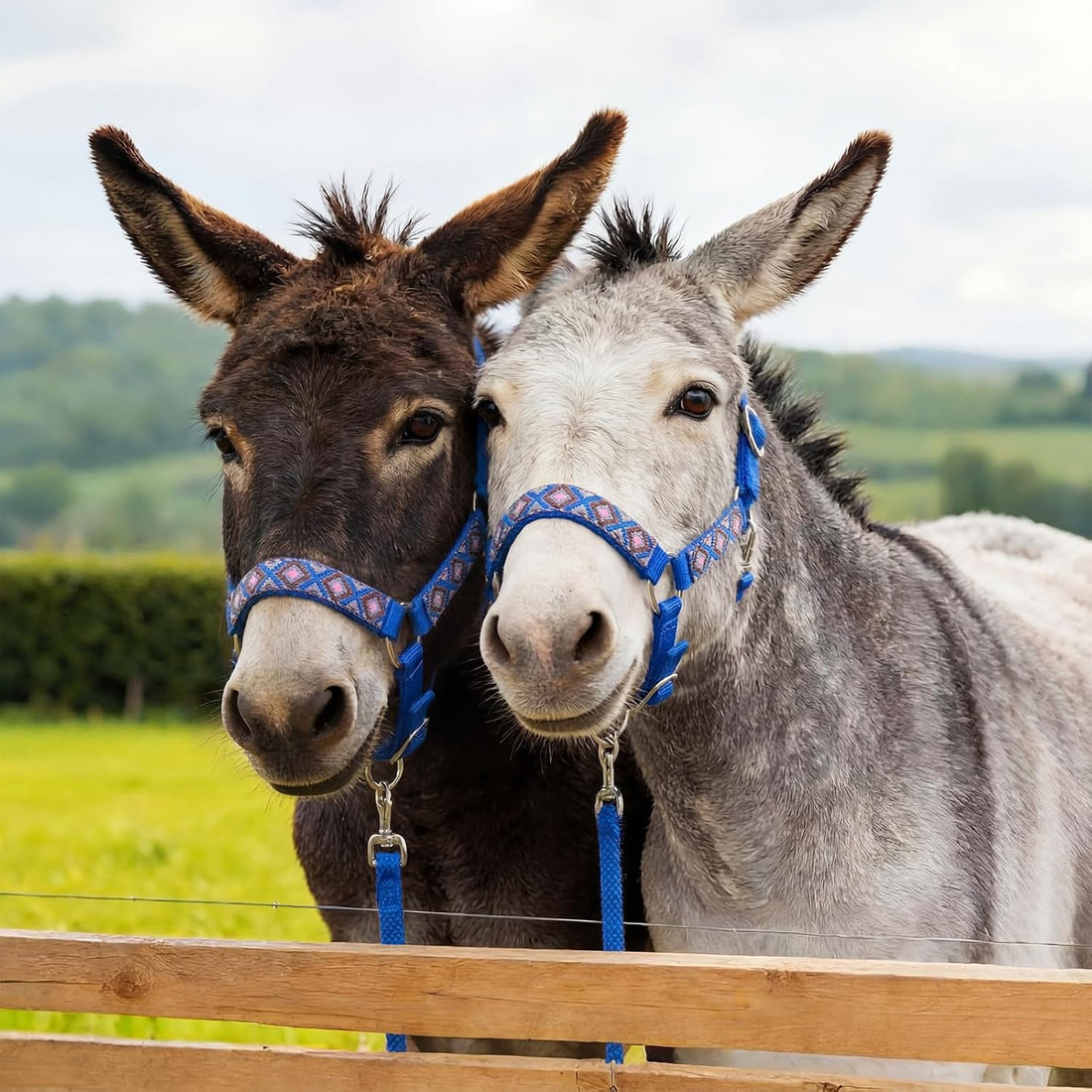 1 Set Mini Donkey Halter with Lead Rope Adjust