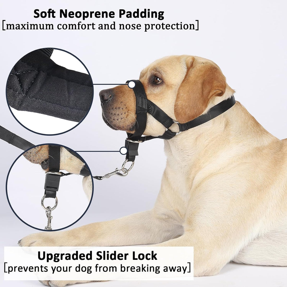 BARKLESS No-Pull Head Collar for Dogs Training & Walking Made Easy
