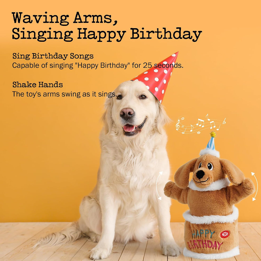 Fuzzwoof Dog Birthday Cake, Interactive Singing & Dancing Dog